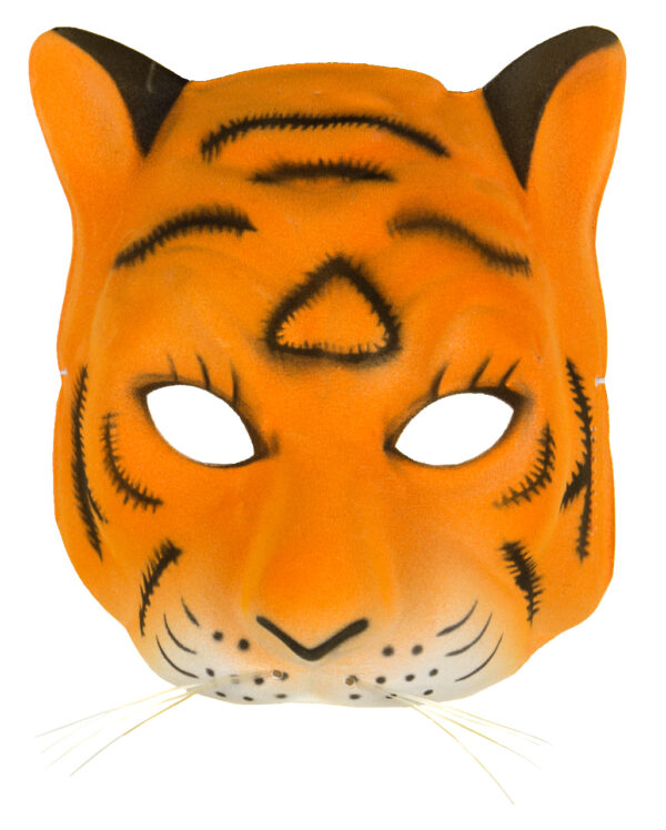 Tiger Gesichtsmaske  Tiermaske für Fasching