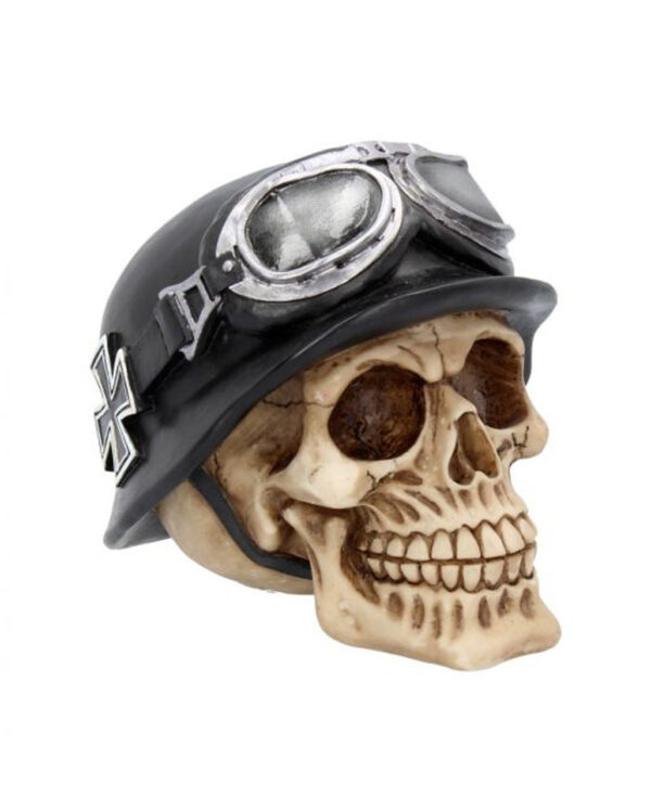 Totenkopf mit eisernem Kreuz für Biker