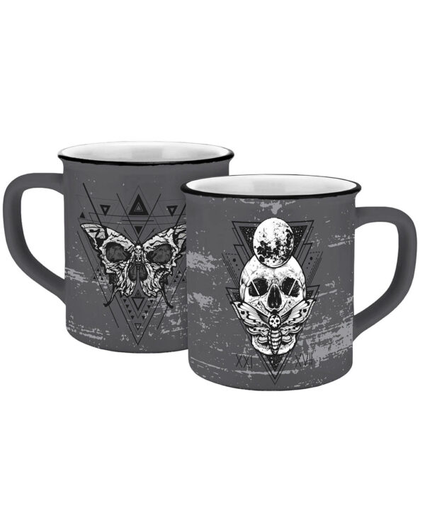 Totenkopf Motte Mystic Tasse ★ für Gothic Fans