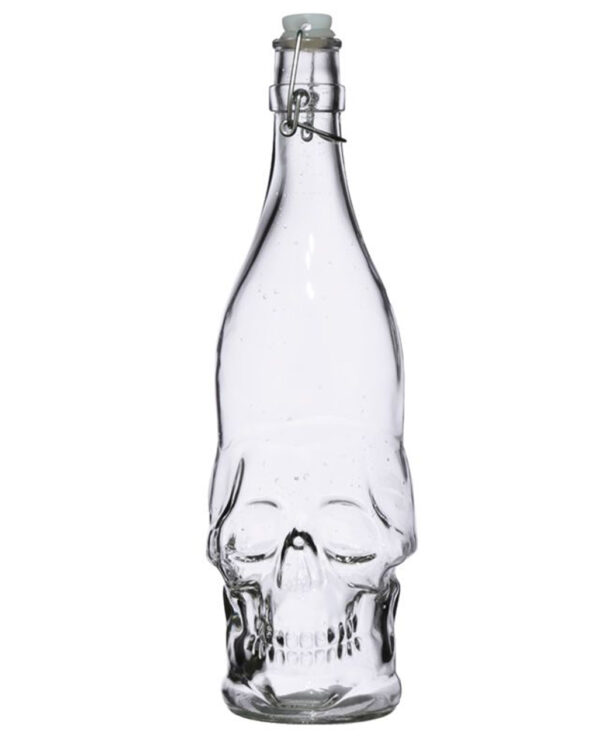 Totenkopf Wasserflasche mit Bügelverschluss 1L