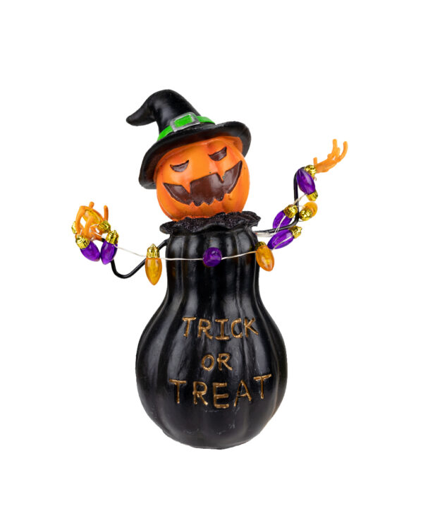 Trick or Treat Hexenkürbis Figur mit LED 20 cm ➤