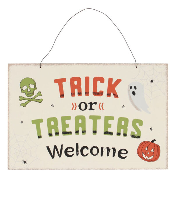 Trick or Treaters Welcome Schild 20x30cm ordern