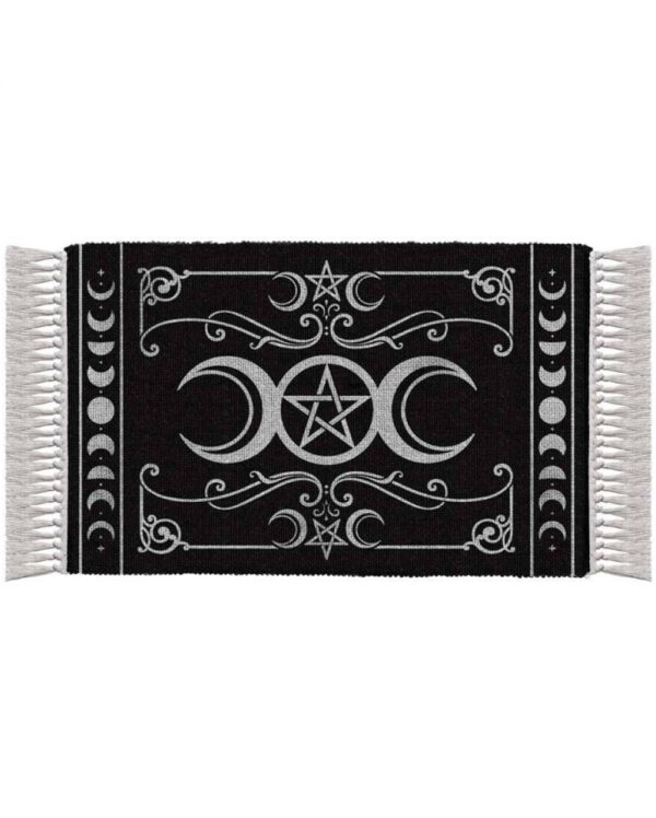 Triple Moon Gothic Teppich 97x51cm  Gothic Wohndeko