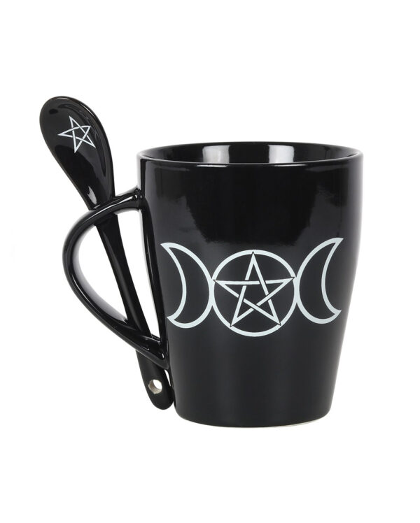 Triple Moon Tasse mit Löffel als Geschenkartikel ✤