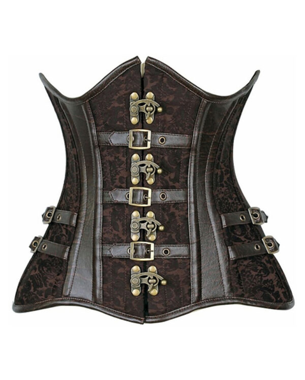 Unterbrustkorsett Steampunk Braun für Gothic Outfits XXL