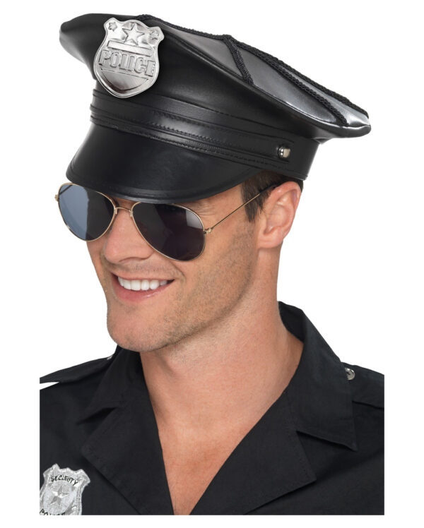 US Police Officer Polizeimütze als Halloween Kostümzubehör