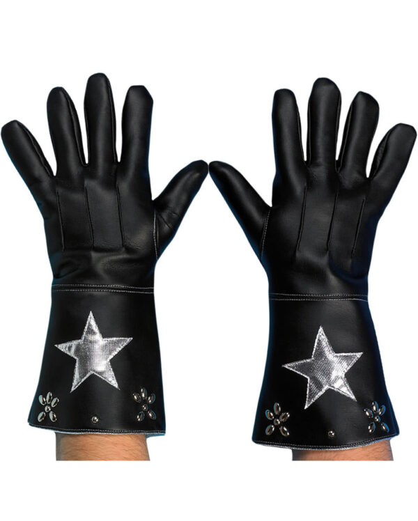 Cowboy Handschuhe schwarz-silber bestellen