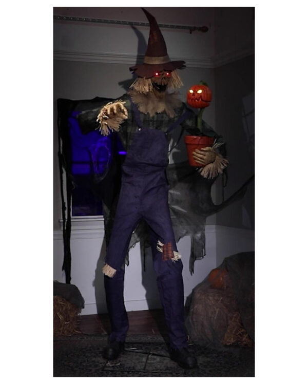 Verrottete Vogelscheuche Halloween Animatronic 210cm ➤