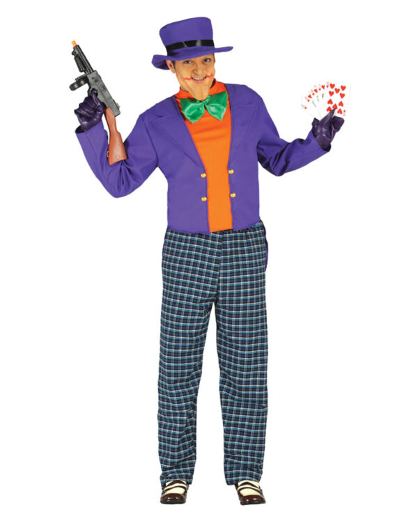 Verrückter Joker Herrenkostüm für Halloween & Fasching One Size