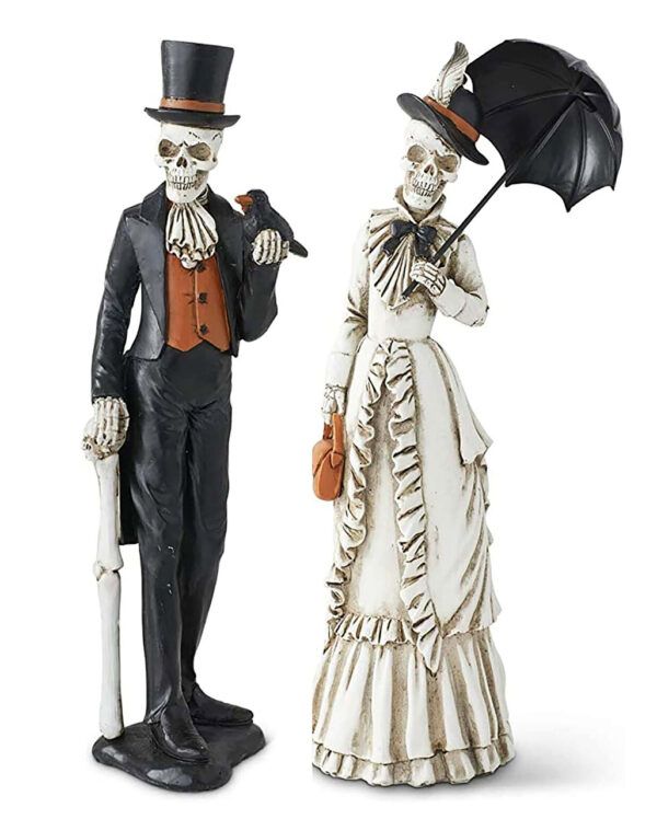 Viktorianischer Skelett Gentleman & Lady Figur 33cm ★