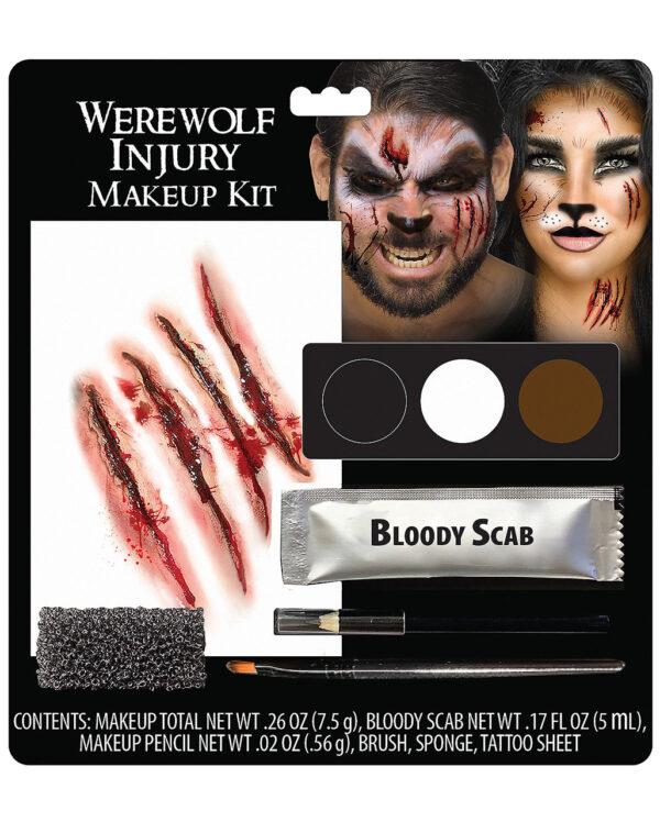 Werwolf Slash FX Make-Up Set für Halloween