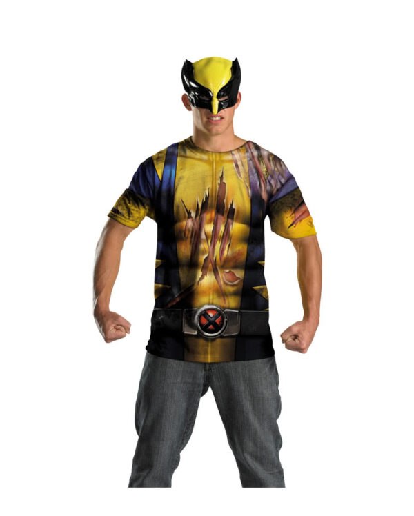 Wolverine Shirt mit Maske Teenager  Marvel Superhelden T-Shirt