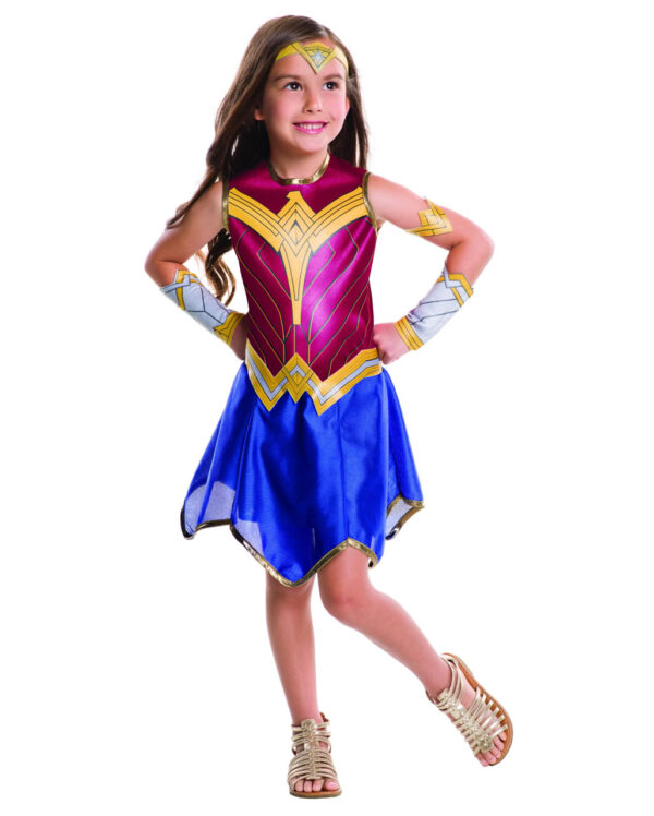 Wonder Woman Kinderkostüm 6-tlg. für Halloween L