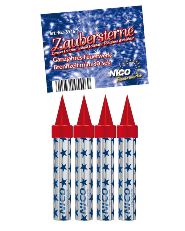 Zaubersterne 4er Packung  Ganzjahres-Feuerwerk  Zimmerfontäne