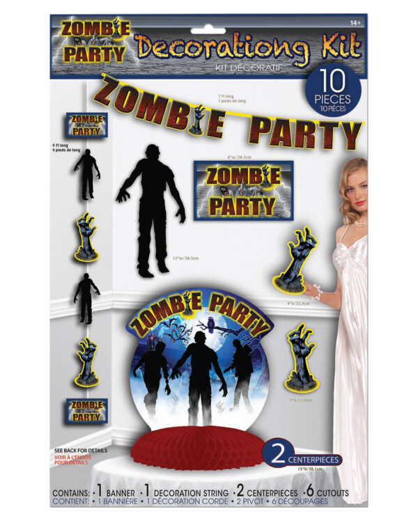 Zombie Party Dekoration Set 10 tlg  Halloween Deko