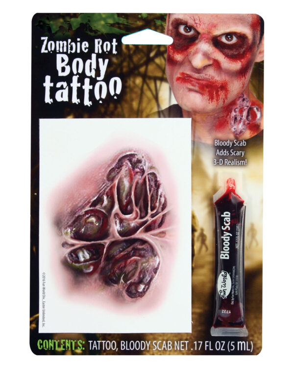 Zombie Rot SFX Tattoo  Halloween Make-Up