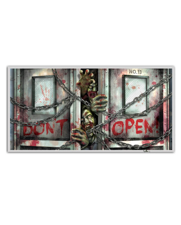 Zombie Banner Don't Open  Halloween Dekoration