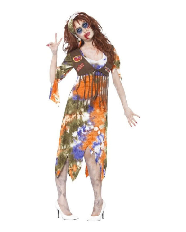 Zombie Hippie Kostüm für Halloween L