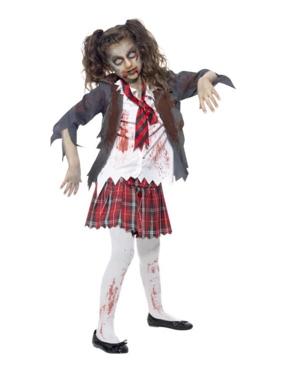 Zombie Schulmädchen Kostüm für Halloween & Fasching TEEN