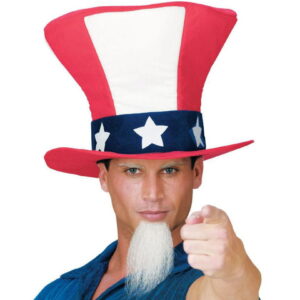 Uncle Sam Zylinderhut mit Bart