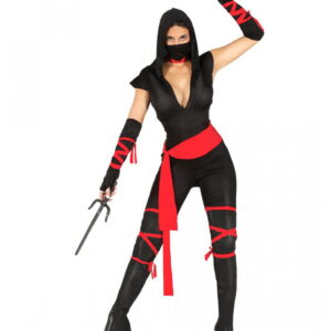 Black Ninja Warrior Lady Kostüm M