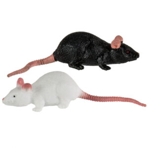 Stretch Ratte 11cm - Schwarz / Weiß