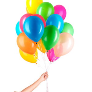 50 Latex Ballons für Helium mit Schnur