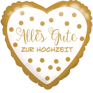 Alles Gute zur Hochzeit Folienballon 43cm