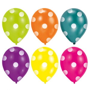 Bunte Dots Ballons 6 St.