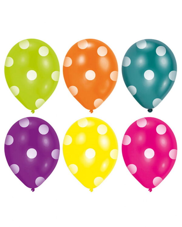 Bunte Dots Ballons 6 St.