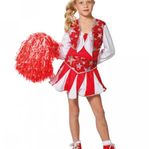 Cheerleader Kinderkostüm rot 128