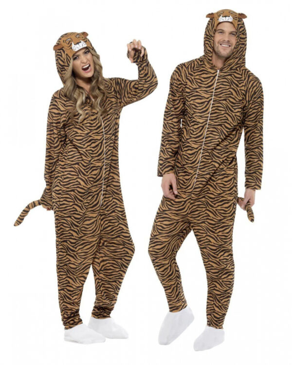 Tiger Onesie mit Kapuze Unisex L