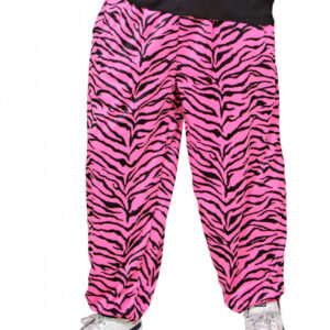 80er Jahre Pink Zebra Jogging Hose XL