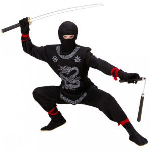 Black Dragon Ninja Kinderkostüm L / 11-13 Jahre