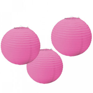 Papier Lampion Set 3 tlg. Pink