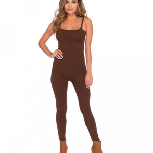 Basic Catsuit Braun mit dünnen Trägern M/L