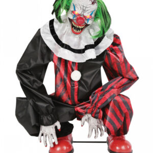 Hockender Horror Clown Animatronic mit Bewegung