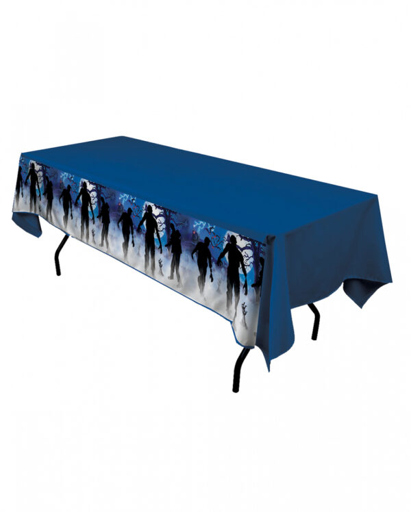 Zombie Party Tischdecke Blau