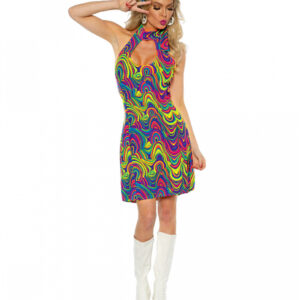 Hippie Neckholder Kostümkleid Glow XL