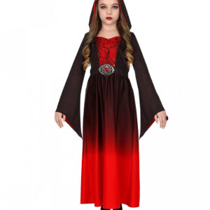 Rotes Gothic Girl Kinder Kostüm 11-13 Jahre