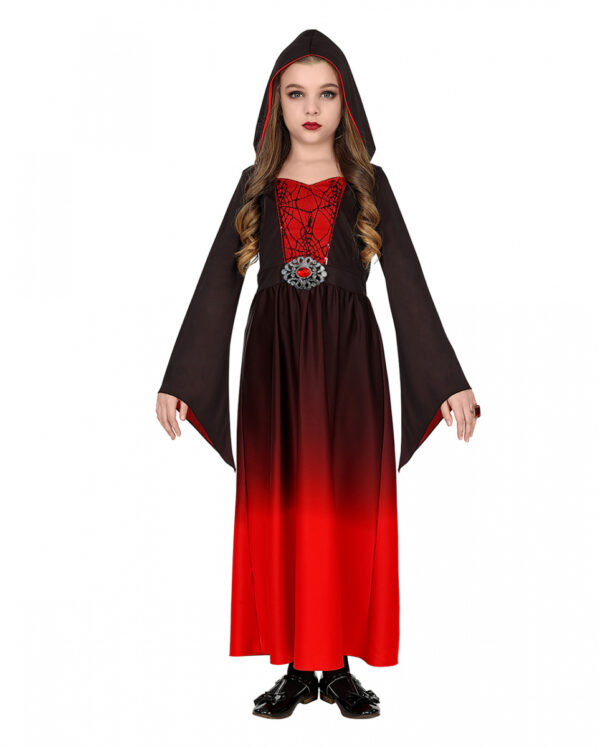 Rotes Gothic Girl Kinder Kostüm 11-13 Jahre