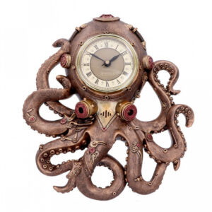 Octoclock Steampunk Oktopus Wanduhr