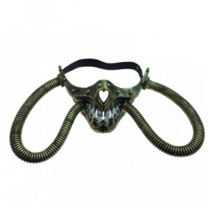 Steampunk Skull Halbmaske mit Schlauch