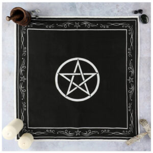 Pentagram Wicca Altar-Tuch 70x70 cm