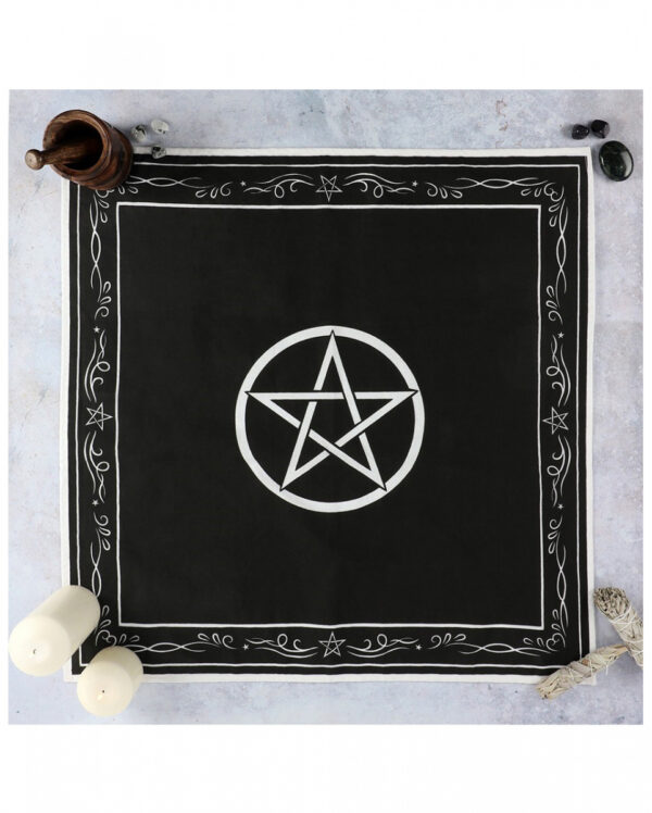 Pentagram Wicca Altar-Tuch 70x70 cm