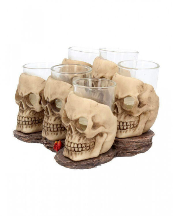 Totenkopf Schnapsglas Set 6 St.