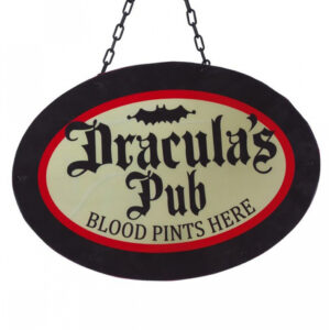 Draculas Pub Kneipenschild mit LEDs 47cm