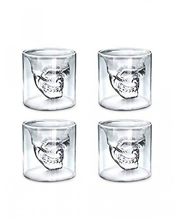 Totenkopf Schnapsgläser 4er Set 25ml