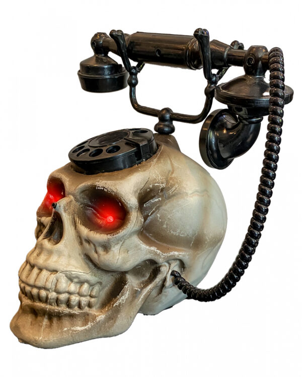 Spooky Totenschädel Telefon mit LED