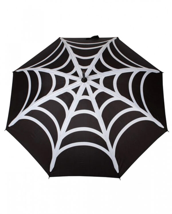 Gothic Regenschirm mit Spinnennetz Motiv